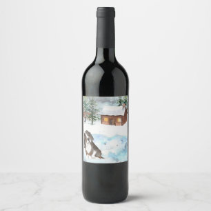 Étiquette Pour Bouteilles De Vin Étiquette Vin Basset Hound (Tri)
