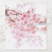 Étiquette Pour Bouteilles De Vin Étiquette VIN : CHERRY BLOSSOM + BRANCHE (Étiquettes simples)