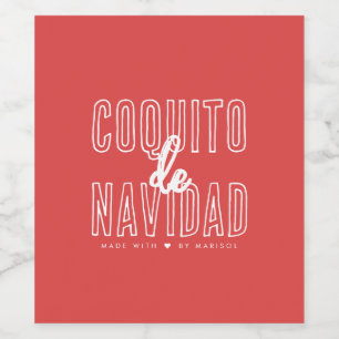 Étiquette Pour Bouteilles De Vin Étiquette Vin Coquito De Navidad