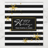 Étiquette Pour Bouteilles De Vin Étiquette Vin de Noël (Étiquettes simples)