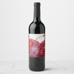 Étiquette Pour Bouteilles De Vin Étiquette VIN : "PLUMS VINTAGES" PERSONNALISABLES