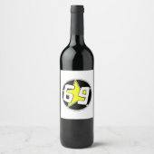 Étiquette Pour Bouteilles De Vin Étoile jaune 69 (Devant)