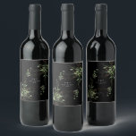 Étiquette Pour Bouteilles De Vin Eucalyptus botanique feuillus Branche noire modern<br><div class="desc">Eucalyptus botanique feuillu Moderne Étiquette de vin de la Branche Noire #pampasgrass #jungleMarriage #jungleinvitation #coralmarrietmenu #désertwedding #lasvegasmarriel #terracottaMarriage #peachMarriage #pampasweddingmenu #pampas #terracotta #coral #peach #naturalMarriage #driedgrass #driedpampas #driedpampas mariage abisabimariage #nature</div>