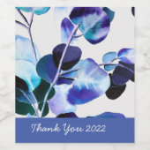 Étiquette Pour Bouteilles De Vin Eucalyptus gomme feuille aquarelle (Étiquettes simples)