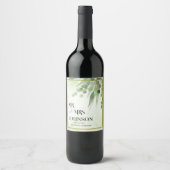 Étiquette Pour Bouteilles De Vin Eucalyptus Green Folio vin de la fête (Devant)
