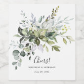 Étiquette Pour Bouteilles De Vin Eucalyptus Mariage Faveurs Vin Étiquette (Étiquettes simples)