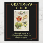 Étiquette Pour Bouteilles De Vin EVE Illustration peinte d'Apple (Étiquettes simples)