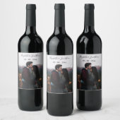 Étiquette Pour Bouteilles De Vin Événement Photo Mariage personnalisé (Bouteilles)