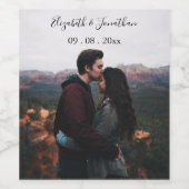 Étiquette Pour Bouteilles De Vin Événement Photo Mariage personnalisé (Étiquettes simples)