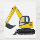 Étiquette Pour Bouteilles De Vin Excavateur (Étiquettes simples)