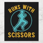 Étiquette Pour Bouteilles De Vin Exécution - Fonctionne avec ciseaux (Étiquettes simples)