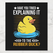 Étiquette Pour Bouteilles De Vin Expliquer Au Canard En Caoutchouc (Étiquettes simples)