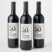 Étiquette Pour Bouteilles De Vin Fabuleux Anniversaire Custom Age Amusant (Bouteilles)
