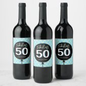 Étiquette Pour Bouteilles De Vin Fabuleux fête d'anniversaire 50 (Bouteilles)