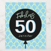 Étiquette Pour Bouteilles De Vin Fabuleux fête d'anniversaire 50 (Étiquettes simples)