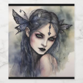 Étiquette Pour Bouteilles De Vin Fae gothique (Étiquettes simples)