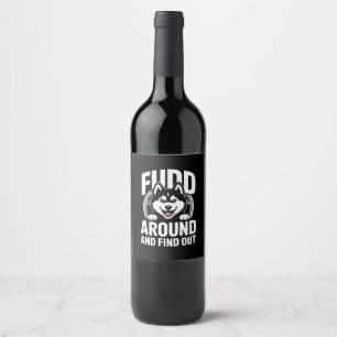 Étiquette Pour Bouteilles De Vin Faire le fou et découvrir
