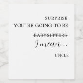 Étiquette Pour Bouteilles De Vin Faire-part de grossesse à UNcle Tante Nouveau-né (Étiquettes simples)