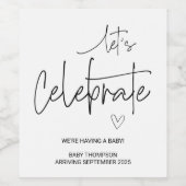 Étiquette Pour Bouteilles De Vin Faire-part De Grossesse Fêtent Moi Enceinte (Étiquettes simples)