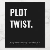 Étiquette Pour Bouteilles De Vin Faire-part de grossesse inattendu simple (Étiquettes simples)