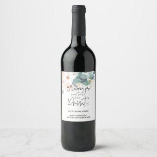 Étiquette Pour Bouteilles De Vin Faire-part de grossesse toujours lire l'impression