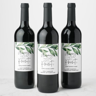 Étiquette Pour Bouteilles De Vin Faire-part de grossesse toujours lire l'impression