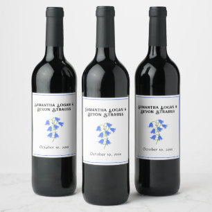 Étiquette Pour Bouteilles De Vin Faire-part de mariage Bluebells Save The Date