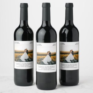 Étiquette Pour Bouteilles De Vin Faire-part Mariage de remplacement