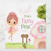 Étiquette Pour Bouteilles De Vin Fairy First, Flower Garden & Fairyland Enchanted (Étiquettes simples)