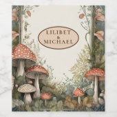 Étiquette Pour Bouteilles De Vin FAIRYCORE Champignons Goblincore Cadeaux personnal (Étiquettes simples)