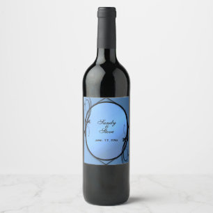 Étiquette Pour Bouteilles De Vin Fairytale Blu Mirror Noms et Date