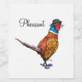 Étiquette Pour Bouteilles De Vin Faiseur drôle en casquette (Étiquettes simples)