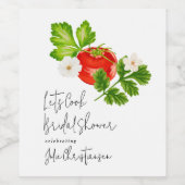 Étiquette Pour Bouteilles De Vin Faisons la cuisine pour la fête de mariage (Étiquettes simples)