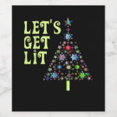 Étiquette Pour Bouteilles De Vin Faisons un bon Noël Drôle Design (Étiquettes simples)