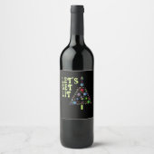 Étiquette Pour Bouteilles De Vin Faisons un bon Noël Drôle Design (Devant)