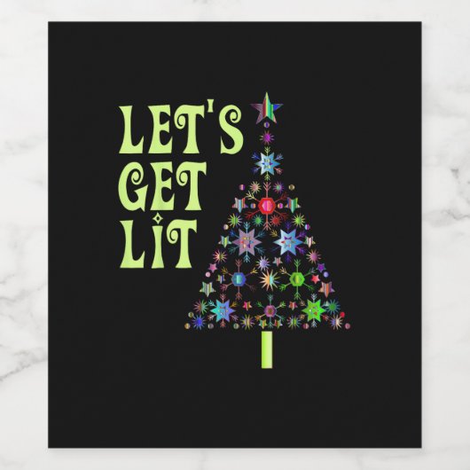 Étiquette Pour Bouteilles De Vin Faisons un Noël drôle (Étiquettes simples)