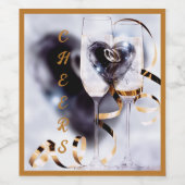 Étiquette Pour Bouteilles De Vin Faisons un toast ! Santé! (Étiquettes simples)