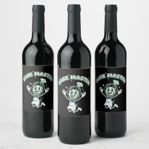 Étiquette Pour Bouteilles De Vin Famille Champignons Fantaisistes Douce Forêt
