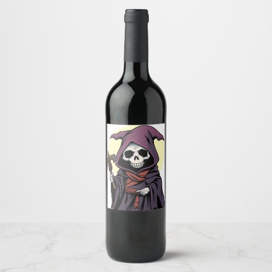 Étiquette Pour Bouteilles De Vin Faucheuse (Devant)