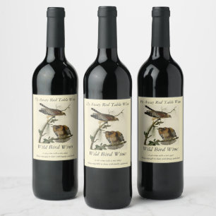 Étiquette Pour Bouteilles De Vin Faucon à épaulettes - Audubon's Birds of America