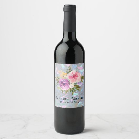 Étiquette Pour Bouteilles De Vin Fausse mère de perle (Devant)