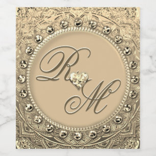 Étiquette Pour Bouteilles De Vin Faux Gold Foil Étiquette à vin personnalisé