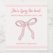 Étiquette Pour Bouteilles De Vin Faveur de mariage Coquette Rose (Étiquettes simples)