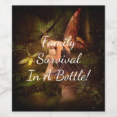 Étiquette Pour Bouteilles De Vin fée des champignons Thanksgiving (Étiquettes simples)