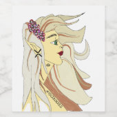 Étiquette Pour Bouteilles De Vin Fées Envoyer des bénédictions, Drop Hints Vin Étiq (Étiquettes simples)