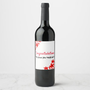 Étiquette Pour Bouteilles De Vin Félicitations