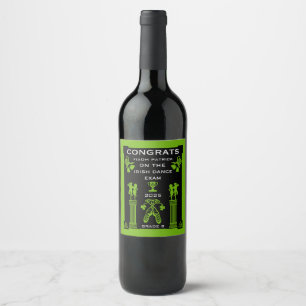 Étiquette Pour Bouteilles De Vin Félicitations à Irish Dancing