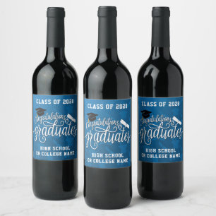 Étiquette Pour Bouteilles De Vin Félicitations à la Graduates School Graduates Gr