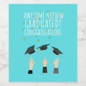 Étiquette Pour Bouteilles De Vin Félicitations à un neveu génial (Étiquettes simples)