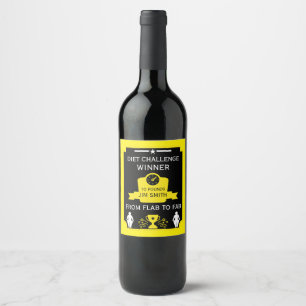Étiquette Pour Bouteilles De Vin Félicitations pour perte de poids